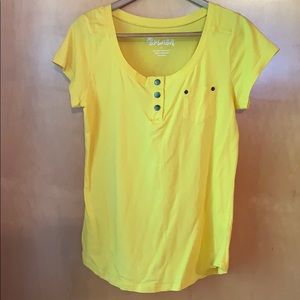 Bright canary yellow top